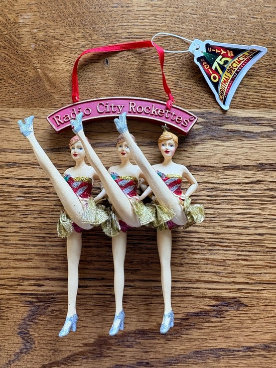 no brand Other - 2007 3 Kicking Candy Cane Radio City Rockettes Christmas Ornament- 75th Ann.